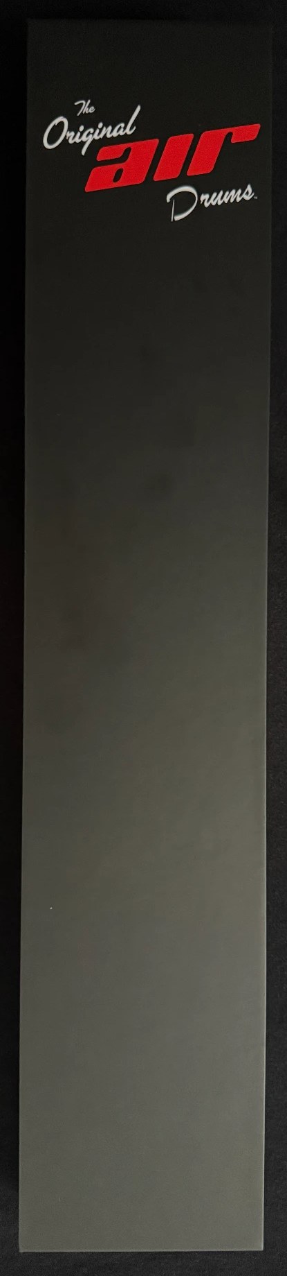 The Original Air Drums closed presentation box, front panel